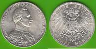 Preu&szlig;en 3 Mark 1913 Wilhelm II. 1888-1918, Regierungsjubil&auml;um, sehr h&uuml;bs... 56.53 US$  +  8.65 US$ shipping