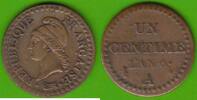 Frankreich 1 Centime An 6 A sehr sch&ouml;n 8.65 US$  +  4.61 US$ shipping