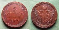 Russland 5 Kopeken 1803 KM Alexander I. 1801-1825, h&uuml;bsch, selten ss-vz/... 437.22 US$  +  8.65 US$ shipping