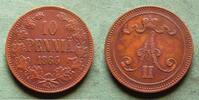 Finnland 10 Penni&auml; 1866 Alexander II. 1855-1881, &uuml;berdurchschnittlich vz... 100.94 US$  +  8.65 US$ shipping