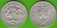 Preu&szlig;en 3 Mark 1915 Wilhelm II. 1888-1918, Mansfelder Bergbau, h&uuml;bsch fa... 894.06 US$  +  8.65 US$ shipping