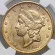 USA 20 Dollars 1862-S San Francisco, Liberty Head $20 NGC AU 55
