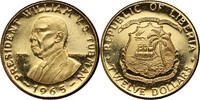 Liberia 12 Dollars 70th Birthday of President Tubman -