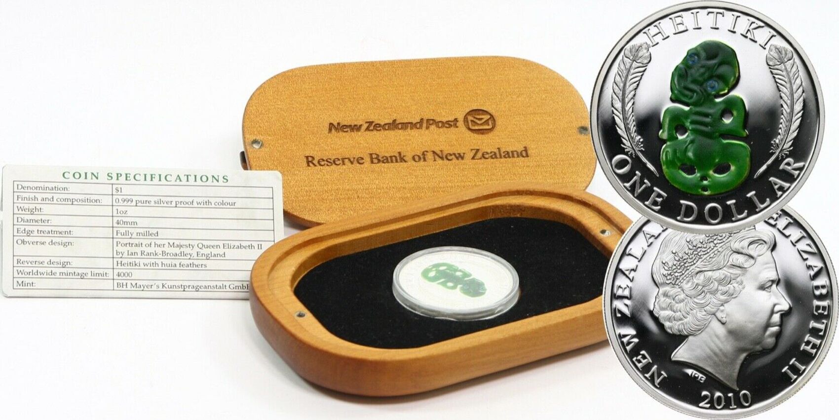 NEW ZEALAND 1 Dollar 2010 Maori Art - Hei Tiki PF | MA-Shops