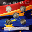 GERMANY Set 5 x 2 Euro 2012 10 years euro BU