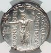 SELEUCID KINGDOM AR Tetradrachm Antiochus VIII, 121-96 BC NGC MS Strike: 4/5 Surface: 5/5