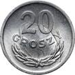 POLAND 20 Groszy 1972 MINT ERROR