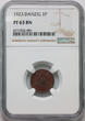 FREE CITY OF DANZIG 1 Pfennig 1923 PROOF NGC PF 63 BN