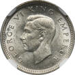 NEW ZEALAND 3 Pence 1942 George VI, One Dot Only NGC MS 63