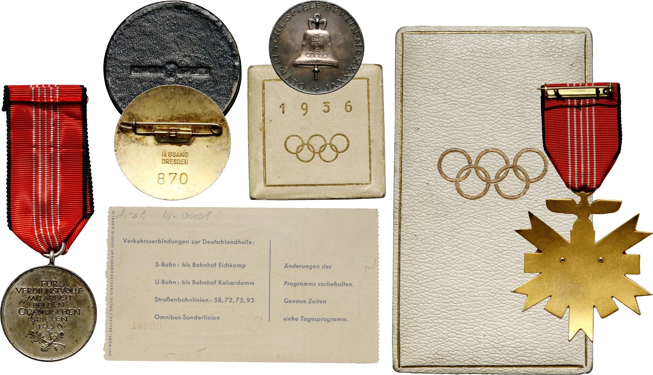 GERMANY Memorabilia Set, Berlin 1936 11th Olympic Games Very Nicely  Preserved