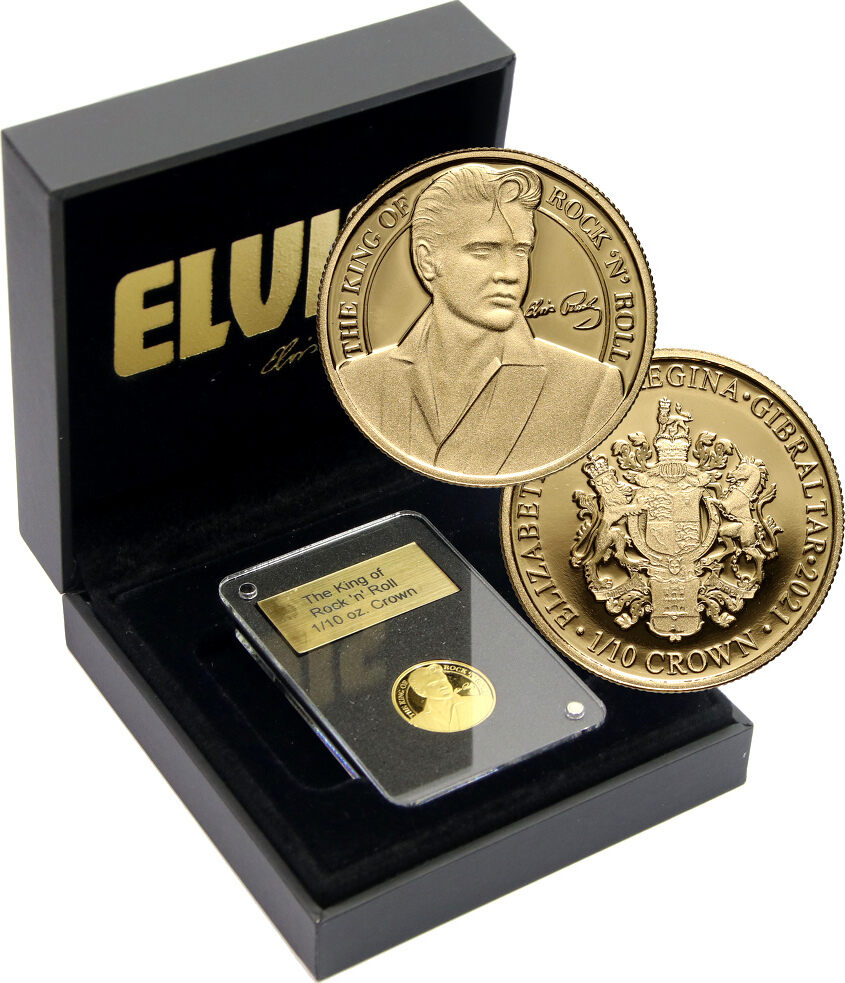 GIBRALTAR 1 10 Crown 2021 1 10 oz. Elvis Presley PF