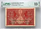 CZECHOSLOVAKIA 20 Korun S/N P205 366398, Wmk: Curves -
