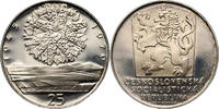 CZECHOSLOVAKIA 25 Korun Czech Liberation, Original Kremnica State Mint Capsule -