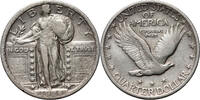 USA 25 Cents Standing Liberty Quarter -