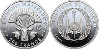 DJIBOUTI 200 Francs Waterbuck, F15 Privy Mark -