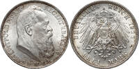 GERMANY (BAVARIA) 3 Mark Otto, 90th Birthday of Prince Regent Luitpold -