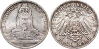 GERMANY (SAXONY) 3 Mark Friedrich August III, Battle of Leipzig -