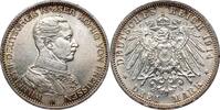GERMANY (PRUSSIA) 3 Mark Wilhelm II, Uniformed bust -