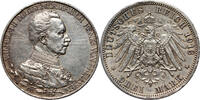 GERMANY (PRUSSIA) 3 Mark Wilhelm II, Uniformed bust -