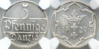 FREE CITY OF DANZIG 5 Pfennige PROOF -
