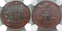 FREE CITY OF DANZIG 1 Pfennig PROOF -