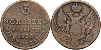 KINGDOM OF POLAND 3 Grosze Polskie -