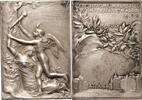 FRANCE Plaque Exposition Universelle Paris, O. Roty -