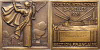 BELGIUM Plaque Brussels International Exposition (1935), Turin -