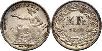   Switzerland 1/2 franc 1850, Helvetia, Paris, rare XF-