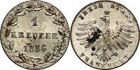  1856 Germany Frankfurt, 1 kreuzer 1856, mint error unz