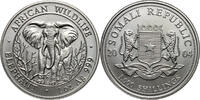  2004 Somalia 1000 schillings Elephant, 1 oz Ag, rare unz