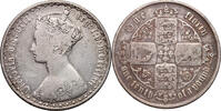  1862 Great Britain Victoria, florin, rare ss