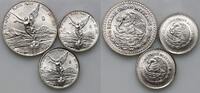 Mexico Libertad, 1/4 and 1/10 onza, 3 pcs -