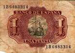 Espagne  SPAIN - PICK 144 - 1 PESETA - 22/07/1953 F
