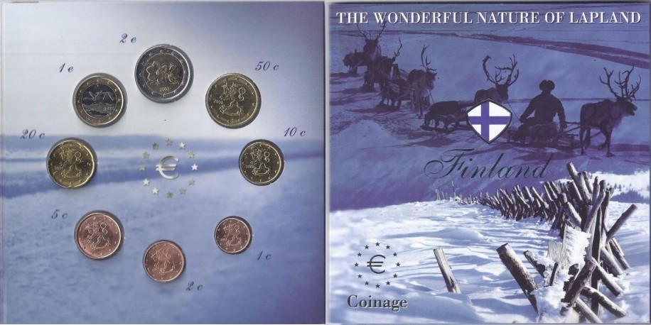 Coffret Brillant Universel Finlande Laponie Coffret Euro Brillant Universel 2004 8 Pieces 3 88 Euros Ma Shops