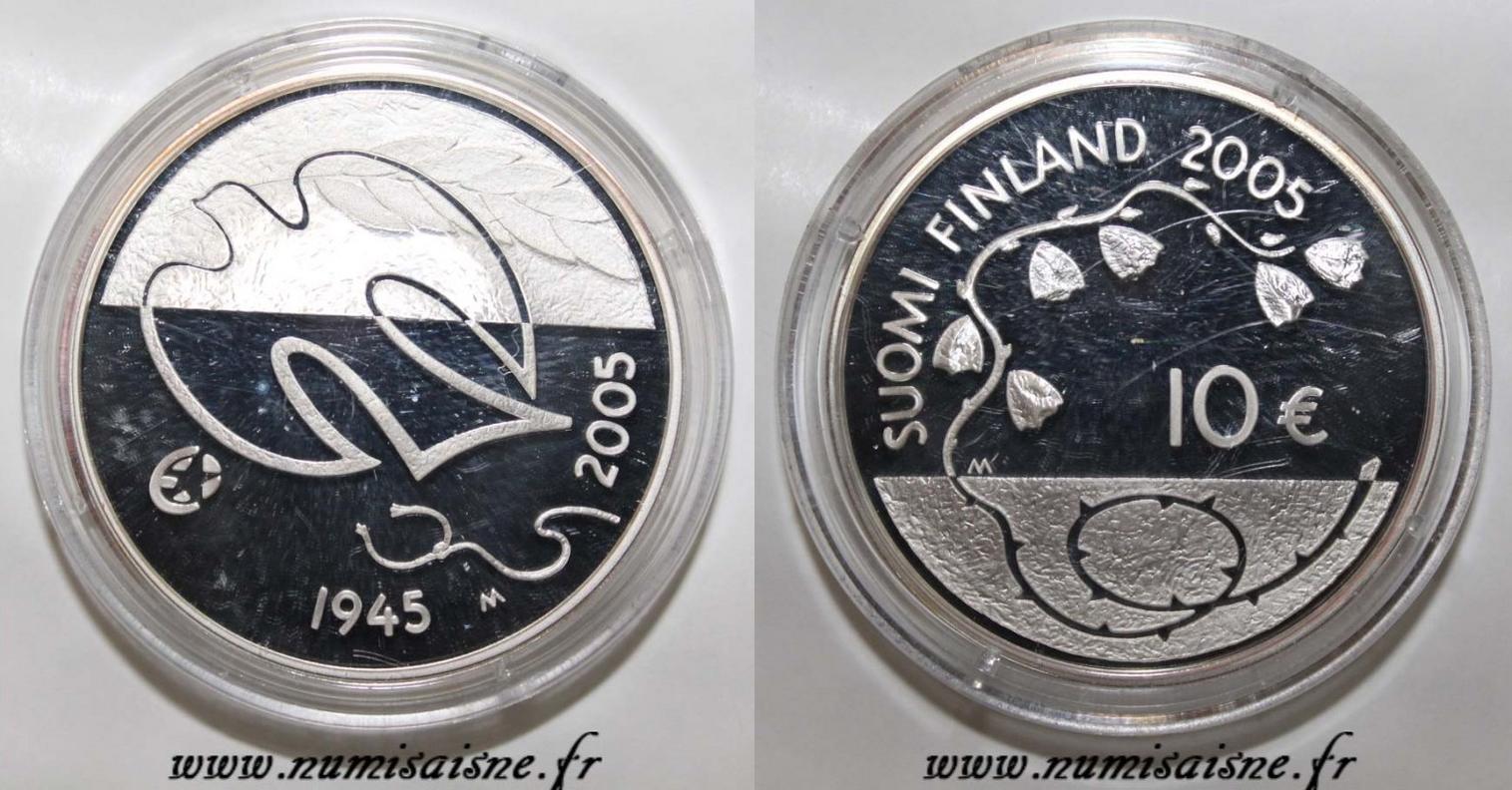 Finlande 2005 FINLAND - KM 120 - 10 EURO 2005 - 60 YEARS OF PEACE