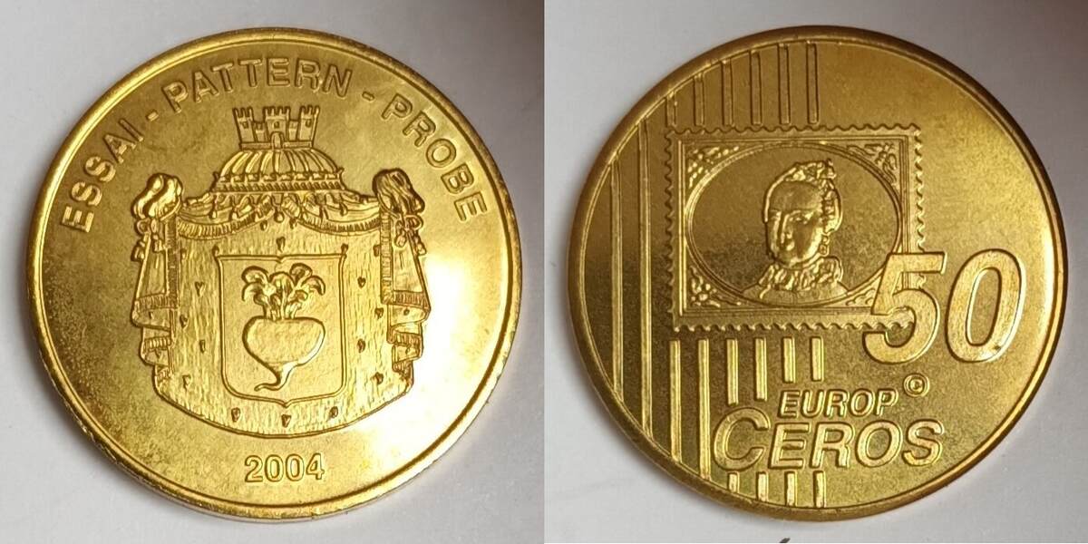 50 Cent LIECHTENSTEIN - 50 EUROP CEROS 2004 - ESSAY XF/UNC | MA-Shops
