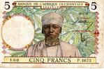 Afrique occidentale française 5 Francs FRENCH WEST AFRICA - PICK 21 - 5 FRANCS - 10/03/1938 -