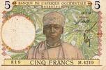 Afrique occidentale française 5 Francs FRENCH WEST AFRICA - PICK 21 - 5 FRANCS - 10/03/1938 -