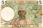 Afrique occidentale française 5 Francs FRENCH WEST AFRICA - PICK 21 - 5 FRANCS - 15/03/1937 -