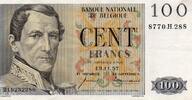 100 Francs 1957 Belgique BELGIEN - PICK 129 c - 100 FRANCS - 19/11/1957 SS+