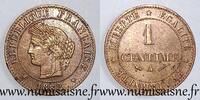France 1 Centime FRANCE - KM 826 - 1 CENTIME 1882 A - Paris - TYPE CÉRÈS -