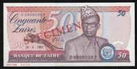 50 Zaires 1985 Zaire ZAIRE - PICK 28 s - 50 ZAIRES - EXEMPLAR - 24/06/1985 