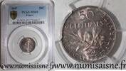 France 50 Centimes FRANCE - KM 854 - 50 CENTIMES 1897 - TYPE SOWER - PCGS MS 65 -