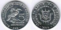 Burundi 5 Francs copy of BURUNDI - KM 27 - 5 FRANCS 2014 - OISEAUX - MYCTERIA IBIS -