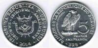 Burundi 5 Francs BURUNDI - KM 25 - 5 FRANCS 2014 - OISEAUX - STEPHANOAETUS CORONATUS -