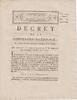 France OLD DOCUMENT - DECREE OF THE NATIONAL CONVENTION OF NOVEMBER 23, 1792 - ARRESTED ACCOUNTS OF CITIES - BY MONGE ET GARAT -