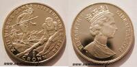 Gibraltar 1 Crown GIBRALTAR - KM 148 - 1 CROWN 1993 - XVII WINTER GAMES - Lillehammer - Ski -