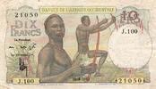 Afrique occidentale française 10 Francs FRENCH WEST AFRICA - PICK 37 - 10 FRANCS - 10/04/1953 - TTB -