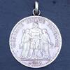 France 5 Francs SILVER PENDANT - 5 FRANCS HERCULE 1873 - 25.8 g - 36 mm - 096823 -